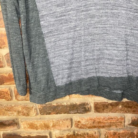 Madewell Two-Tone Gray Color Block Long Sleeve All Around Top Women's Size Small - Picture 4 of 6
